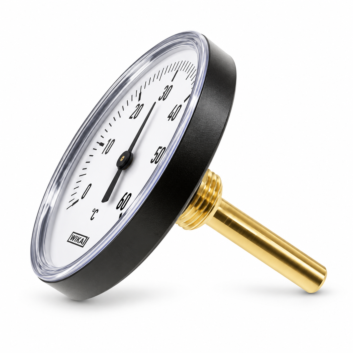 WIKA Bimetallthermometer KU waagerecht  Ø 100mm | 0-60° | 40mm lang